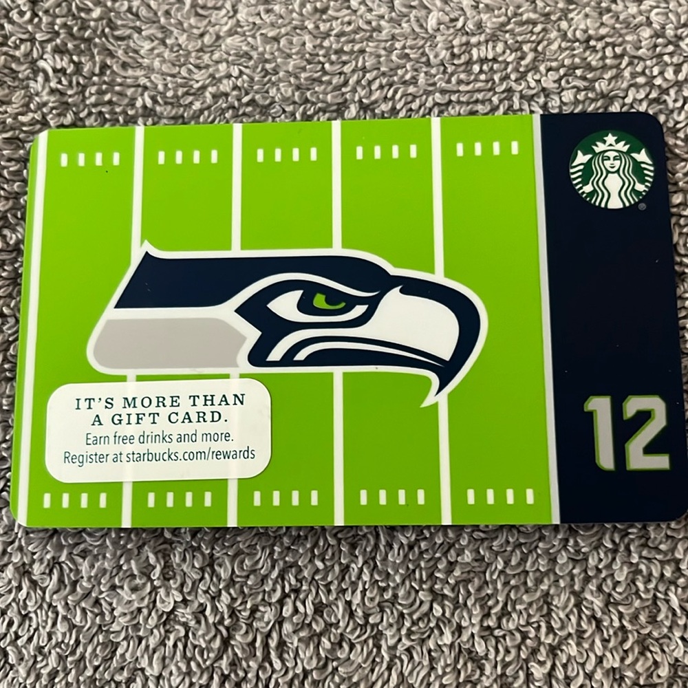 NFL- Starbucks Seattle Seahawks gift card collectible loadable great gift